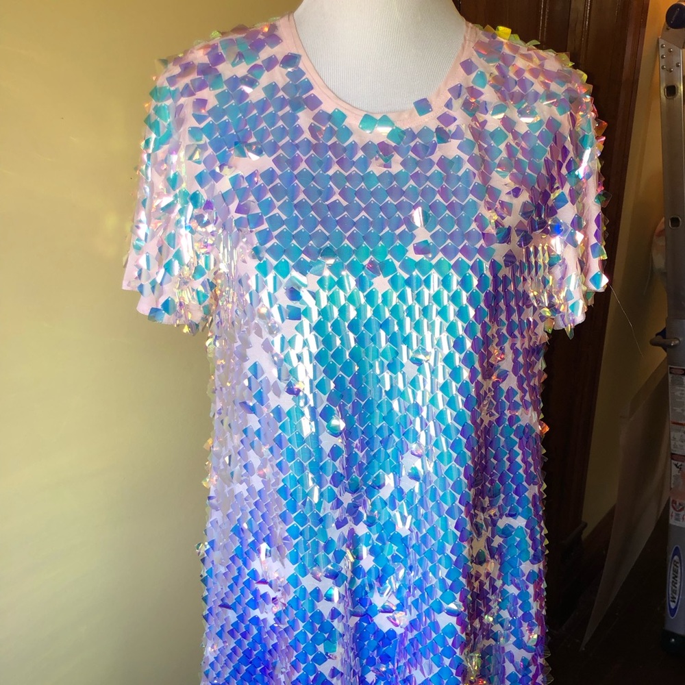NWT Buddy Love Elliot Sequin Shirt Dress